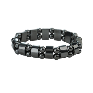 天然磁石手链磁疗保健磁性黑胆石手串助睡眠情侣磁铁石简约磁手环