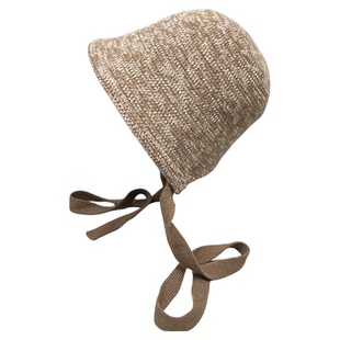 倪妮同款羊毛混纺渔夫帽子女2025秋冬新款针织盆帽百搭出游显脸小