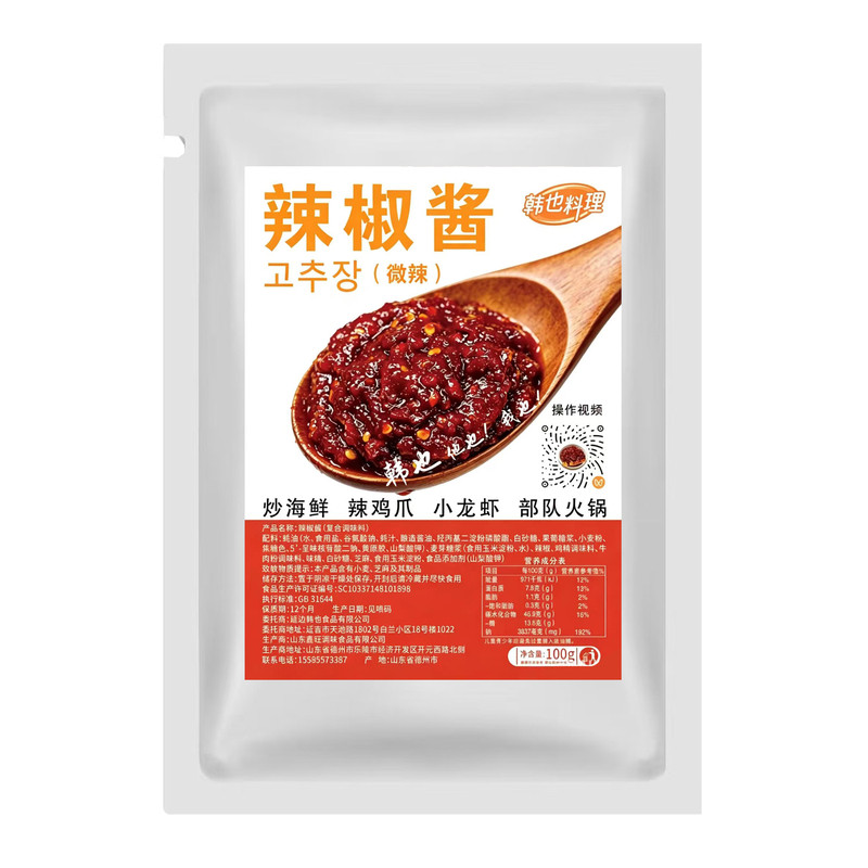 延边辣炒鱿鱼酱甜辣100g韩式料理