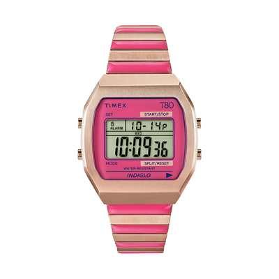 TIMEX天美时T80系列复古小方块电子潮流彩色时尚男女生情侣款手表