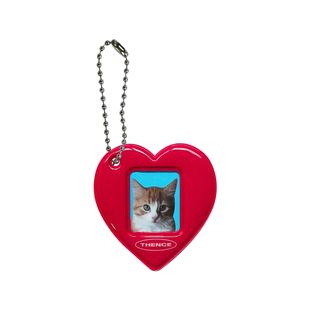 韩国thence美式复古爱心钥匙扣相片证件照收纳包小挂件钥匙链装饰