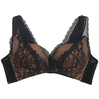 贝佳人蕾丝内衣无钢圈聚拢文胸女