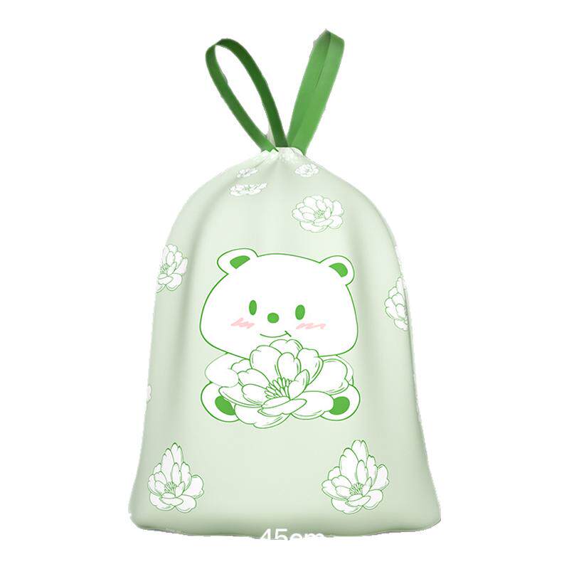 印花抽绳垃圾袋家用批发价厨房清洁卫生间加厚加大手提式塑料袋