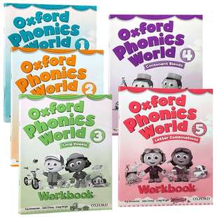 牛津自然拼读教材 英文原版Oxford Phonics World 1-5册 Phonics少儿英语学习启蒙教材OPW配套练习册课外作业搭牛津树