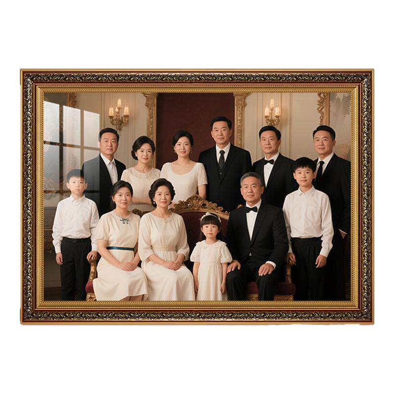 全家福相框挂墙照片修图制作挂画冲印打印做成加洗放大尺寸定制