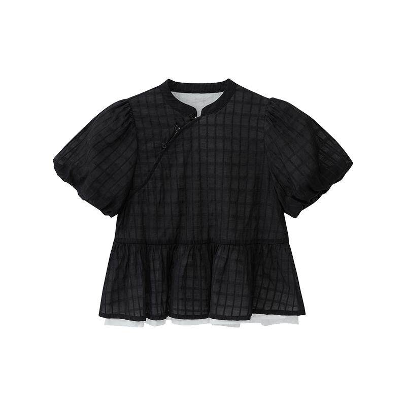 【3折】MIMIGOGO国风汉服套装多层设计中式女童小衫/半裙3D15