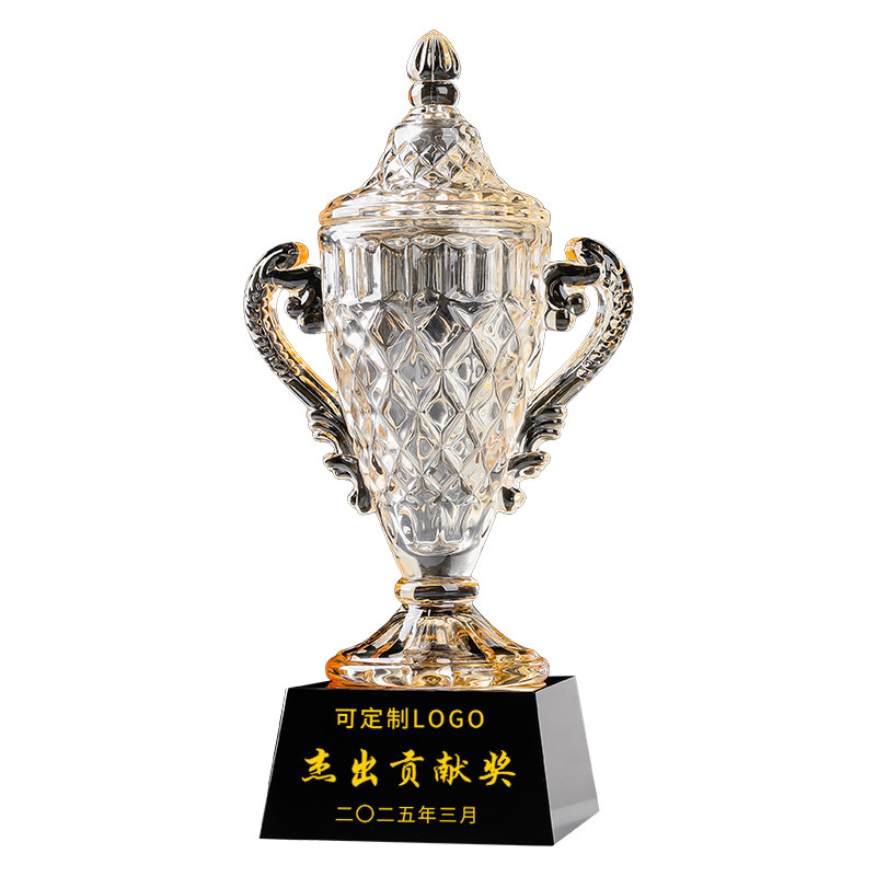 体育运动比赛球类超大号水晶奖杯