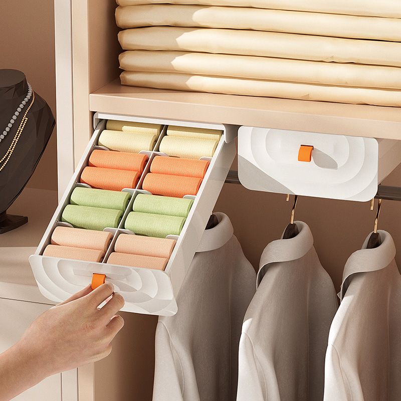 新品 衣柜抽屉式内衣收纳盒分格袜内裤整理储物盒办公桌下文具置