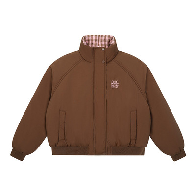 【双面穿】mostwantedlab立领格子防水棉服外套女夹克24秋冬新款