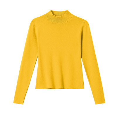 半高领短款毛衣女秋冬薄款针织衫