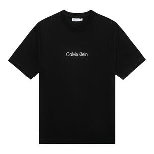 Calvin Klein/CK 夏季简约T恤男士运动透气热印休闲圆领短袖上衣