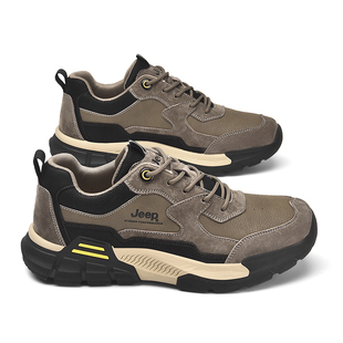 Jeep吉普秋冬防滑露营徒步鞋男缓震防撞抓地登山鞋耐磨舒适休闲鞋