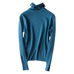 【反季清仓】秋冬绒衫女堆堆领短款套头毛衣高领修身打底针织衫