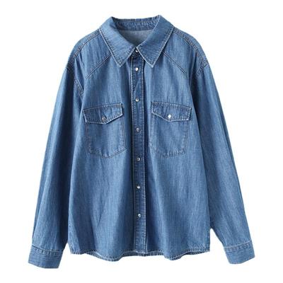 HeyDress法式复古牛仔衬衫