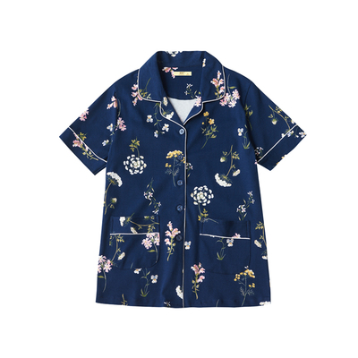 睡衣女夏季纯棉短袖薄款单件上衣