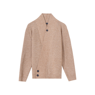 Hualun毛衣男款冬季宽松针织衫纯色潮牌开衫外套男北极绒休闲上衣