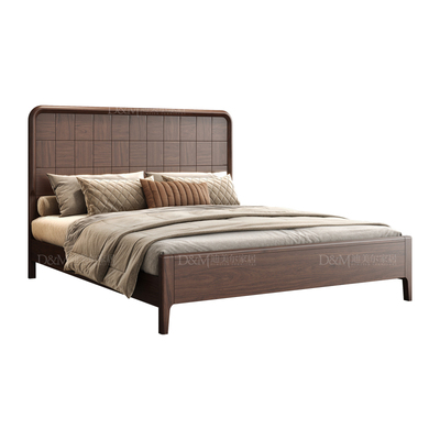 迪美尔简约现代大乌金木双人大床