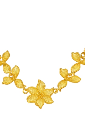 六桂福珠宝百合花项链