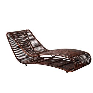 户外花园庭院泳池藤躺床室外别墅露天阳台懒人度假村户外庭院家具