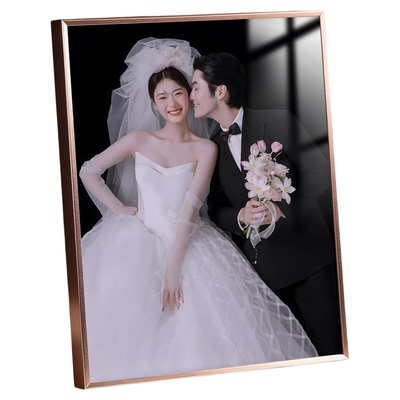 婚纱照定制水晶相框摆台登记照