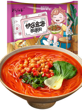 稻花香 快乐食客酸辣粉中辣重庆方便粉丝冲泡方便速食泡面1袋装