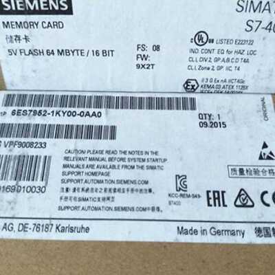议价西门子6ES7952-1KY00-0AA0全新S7-400储存卡6ES79521KY000AA0