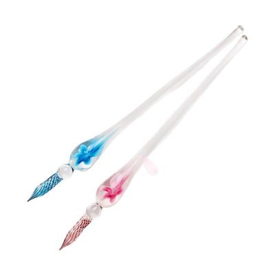 TACCIA仲林 玻璃笔蘸水笔手工花朵套装礼盒学生用沾水钢笔高颜值礼物收藏文艺玻璃笔文具书法笔礼