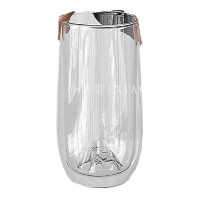 日式家用双层高硼硅玻璃杯水杯子