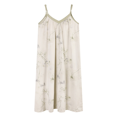 浪莎纯棉带胸垫睡裙女夏季可外穿