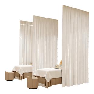 高档美容院隔断帘按摩店养生馆专用窗帘诊所拉帘L型U型医用帘围帘