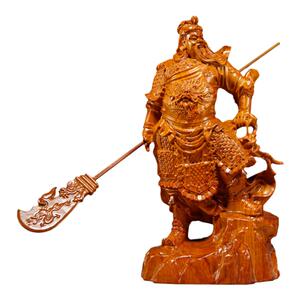 供奉关二爷神像雕刻客厅工艺品