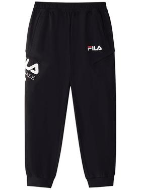 FILA KIDS斐乐童装男大童裤子2024夏季新款儿童凉感针织运动长裤