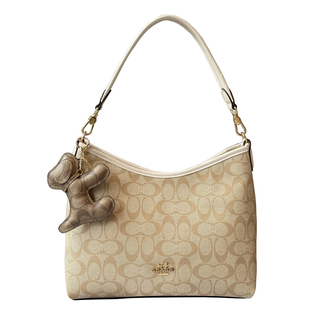 品牌高级感真皮女包老花腋下斜挎包女2025新款通勤百搭单肩托特包