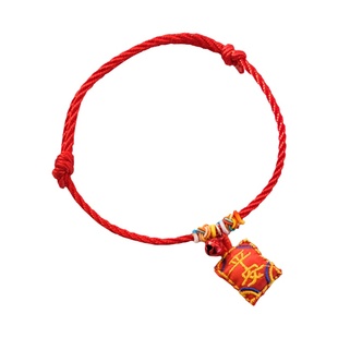 宠物新年项圈狗狗猫咪脖圈手工编织铃铛红绳平安喜庆过年颈圈饰品