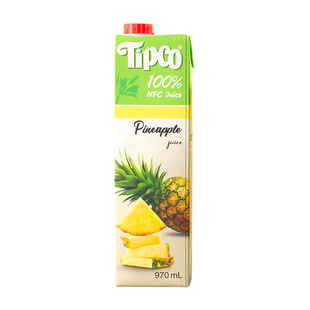 泰国进口Tipco泰宝果汁NFC菠萝汁970ml*4无添加水原榨凤梨汁饮料