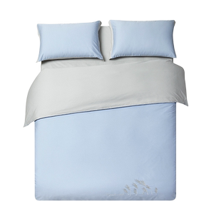 罗莱生活LOVO60支纯棉四件套全棉高支贡缎轻奢被套床单床上三件套