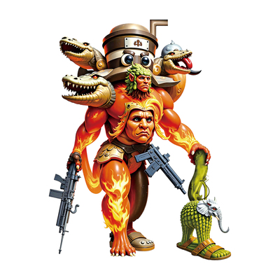 新款【ai山海经融合怪】拼装模型