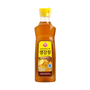 韩国不倒翁蜂蜜梨调味糖浆生姜调味汁糖稀低聚果糖兑水喝料理去腥