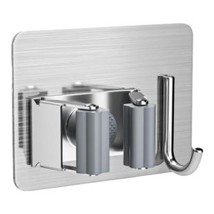 拖把挂钩扫把夹卫生间壁挂固定卡扣强力粘胶不锈钢免打孔扫把挂架