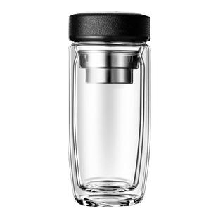 750ml大容量玻璃杯男士女双层隔热办公室个人专用高档水杯泡茶杯