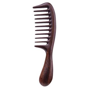 宽齿梳子黑檀木檀香木头梳天然正品大齿卷发梳长发家用女按摩梳