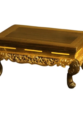 金丝楠老料制如意纹·三弯腿香几