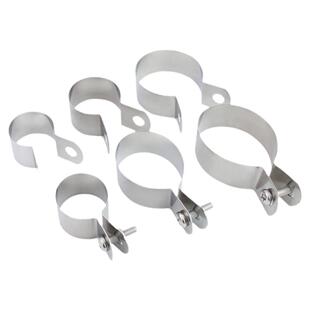 304不锈钢管卡夹圆管固定卡扣卡箍钢管骑马卡夹抱箍连接线接地卡