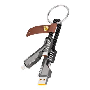 风格派240W快充数据线便携短款长线适用苹果华为小米安卓手机iphone15/16/17笔记本ipad双tpyec四合一充电线