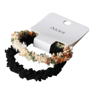 川野2件套毛绒发圈网红气质