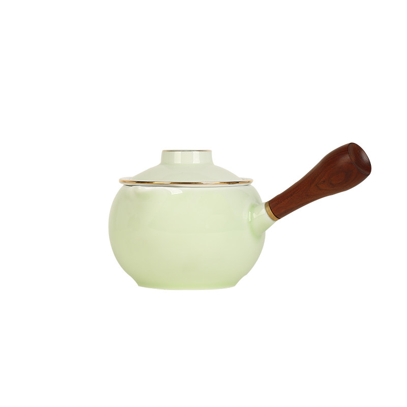 陶瓷侧把茶壶单壶带过滤网内胆大容量家用青花简约功夫茶具泡茶器