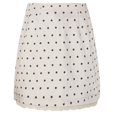 萌萌Ja波点玫瑰金半身裙女