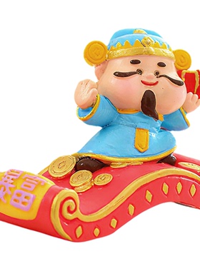 可爱财神小摆件招财手机支架