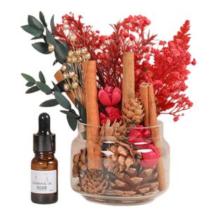 玻璃瓶家居室内装饰摆件肉桂干花香薰桌面DIY招财女生高级感礼物