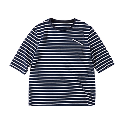 BEASTER「色织经典」舒适基础条纹中袖T-shirt